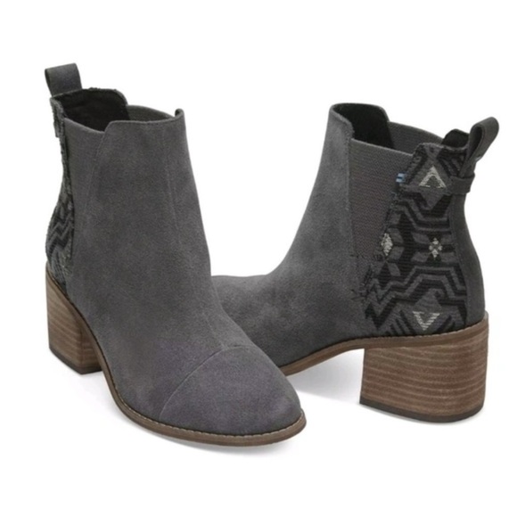 Toms Shoes - Toms Esme Forged Iron Grey & Jacquard Boots | 10